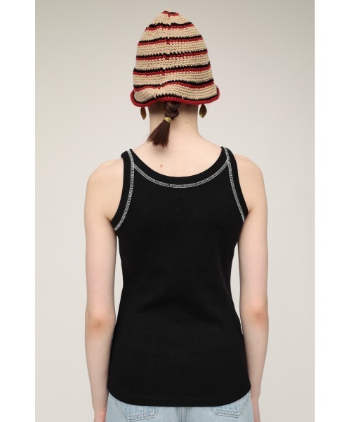 SLY（スライ）の「BI COLOR LOCK TANK バイカラー ロック タンクトップ（タンクトップ・レディース・ブルー/オレンジ系その他/ブラック・FREE）」の8枚目の写真