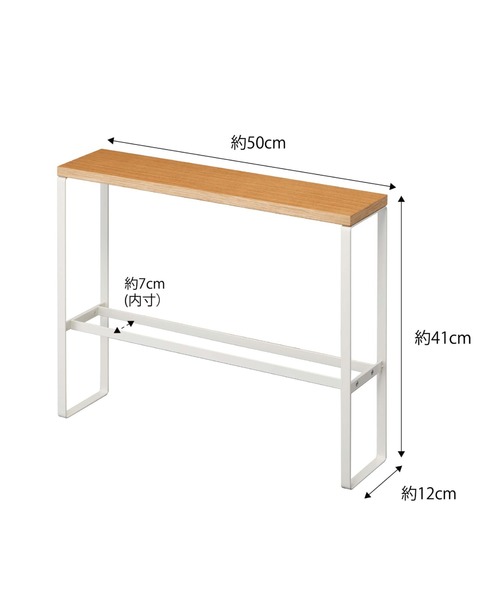 BIRTHDAY BAR(バースデイバー)の「tower 天板つき スリッパラック(収納グッズ・レディース・ホワイト/ブラック・フリー)」の10枚目の写真