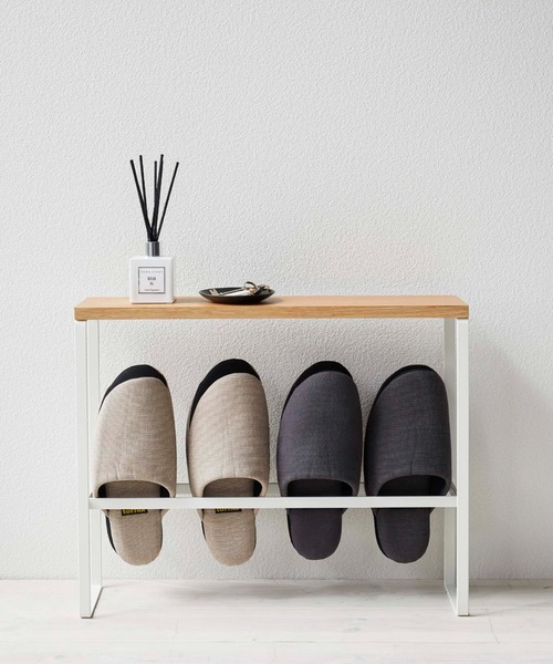 BIRTHDAY BAR(バースデイバー)の「tower 天板つき スリッパラック(収納グッズ・レディース・ホワイト/ブラック・フリー)」の3枚目の写真