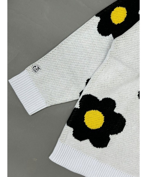 A'gem（エージェム）の「『A'gem/エージェム』花柄ジャガードニットカーディガン（カーディガン/ボレロ・メンズ・グリーン/ホワイト/ブラック・FREE）」の9枚目の写真