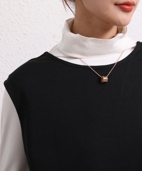 Coo+i（クーイ）の「2WAYマーメードロングワンピース Vネック（ワンピース・レディース・ネイビー/ブラック/ベージュ/グレー/モカ/カーキ・M/L）」の13枚目の写真