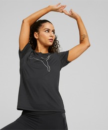 PUMA プーマ ウィメンズ トレーニング フェイバリット ジャージー キャット 半袖 Tシャツ