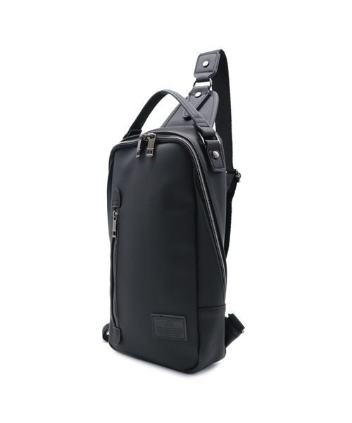 GUSCIO UOMO（グッシオ ウォーモ）の「【グッシオ ウォーモ】ボディバッグ　左右両かけ　ワンショルダー　PUレザー（ボディバッグ/ウエストポーチ・メンズ・ブラック/ネイビー/グレー/キャメル・FREE）」の7枚目の写真