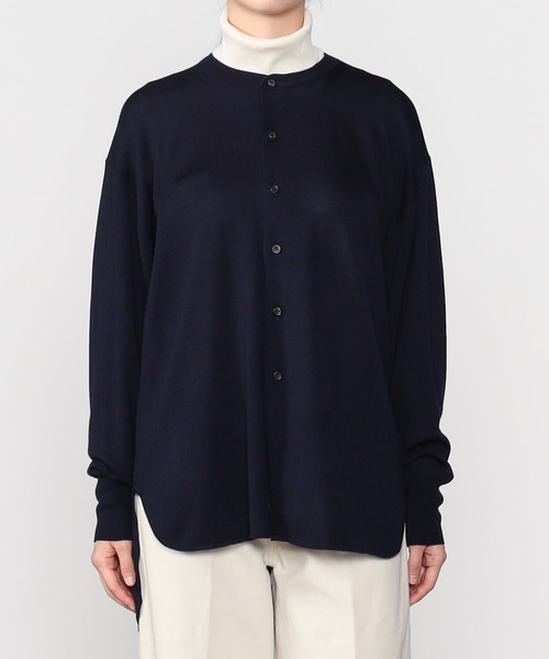 美品】scye ボリュームスリーブ バンドカラーシャツ ブラウス ゆったり