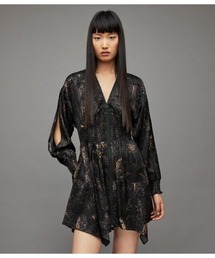 (取寄) オールセインツ レディース ニラ ヨリック ドレス AllSaints women Nilah Yorik Dress Black ALLSAINTS（オールセインツ）の「NILAH YORIK SILK BLEND DRESS
