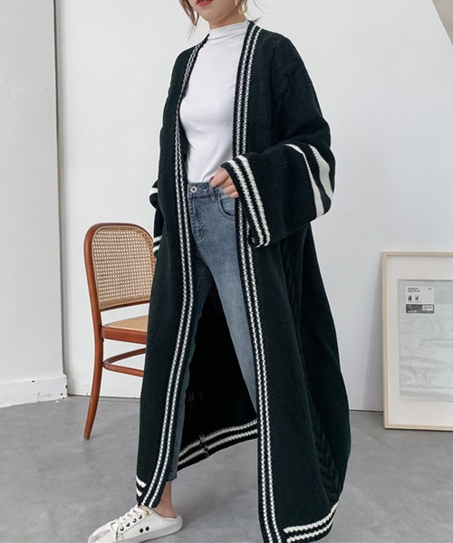 ニット編みロング丈カーディガン カーディガン ボレロ Aimoha アイモハ のファッション通販 Zozotown