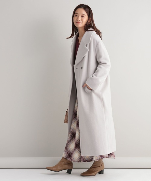 Andemiu（アンデミュウ）の「メルトンビッグラペルコート280995（チェスターコート・レディース・ライトグレー/ライトグリーン/ブルー・FREE）」の12枚目の写真