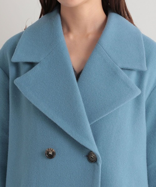Andemiu（アンデミュウ）の「メルトンビッグラペルコート280995（チェスターコート・レディース・ライトグレー/ライトグリーン/ブルー・FREE）」の16枚目の写真