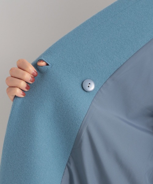 Andemiu（アンデミュウ）の「メルトンビッグラペルコート280995（チェスターコート・レディース・ライトグレー/ライトグリーン/ブルー・FREE）」の8枚目の写真