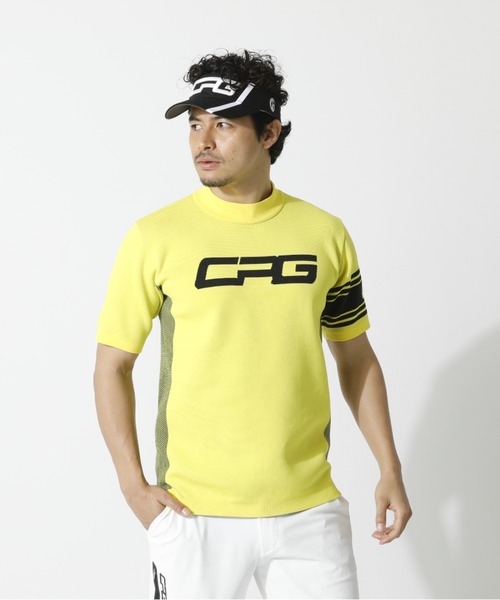 CPGGOLF 新品未使用　超美品　ロゴジャガードモックプルオーバーMENS CPG GOLF（シーピージーゴルフ）の「Logo jacquard mock