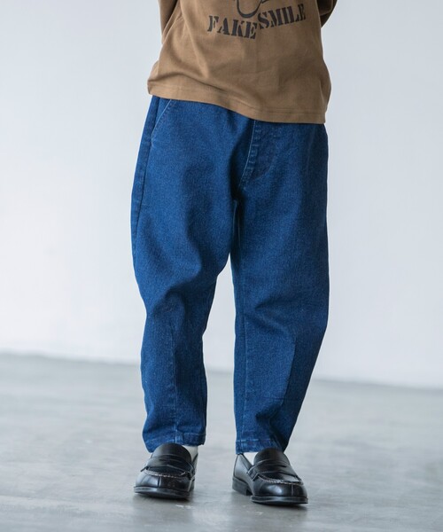 THE SHOP TK （ザ ショップ ティーケー ）の「◆【110-140/ストレッチ素材】デニムカーブパンツ（デニムパンツ・キッズ・グレー系その他/ベージュ/ネイビー・11/12/13/14）」の4枚目の写真