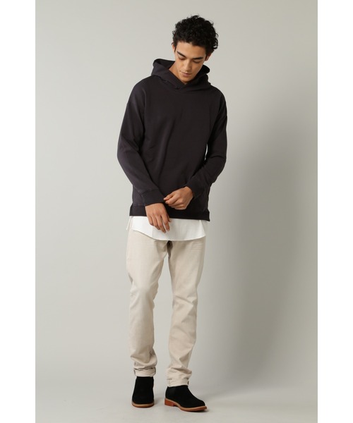 BLUE TORNADO（ブルートルネード）の「BLUE TORNADO∴ストレッチミニ裏毛裏起毛フーディー（パーカー・メンズ・カーキ・L/M）」の2枚目の写真