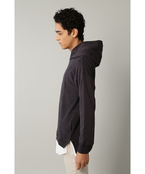 BLUE TORNADO（ブルートルネード）の「BLUE TORNADO∴ストレッチミニ裏毛裏起毛フーディー（パーカー・メンズ・カーキ・L/M）」の3枚目の写真