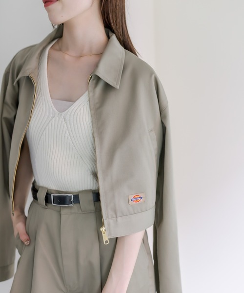 mystic（ミスティック）の「Dickies×mystic ショートジャケット（その他アウター・レディース・ベージュ/ブラウン・FREE）」の2枚目の写真