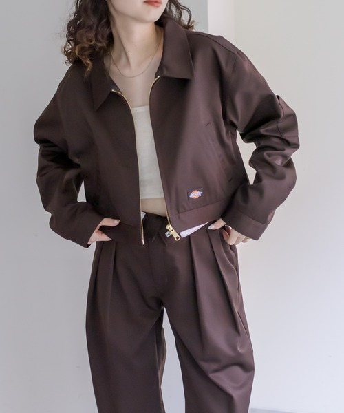 mystic（ミスティック）の「Dickies×mystic ショートジャケット（その他アウター・レディース・ベージュ/ブラウン・FREE）」の7枚目の写真