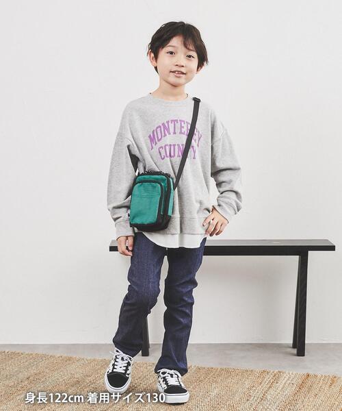 coen(コーエン)の「ミニ裏毛フェイクレイヤードカレッジスウェット(スウェット・キッズ・グレー/ブラック・110/120/140/130/150/100)」の5枚目の写真