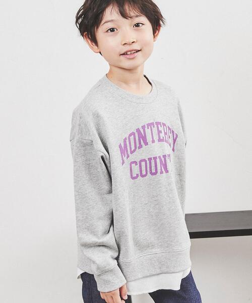 coen(コーエン)の「ミニ裏毛フェイクレイヤードカレッジスウェット(スウェット・キッズ・グレー/ブラック・110/120/140/130/150/100)」の8枚目の写真