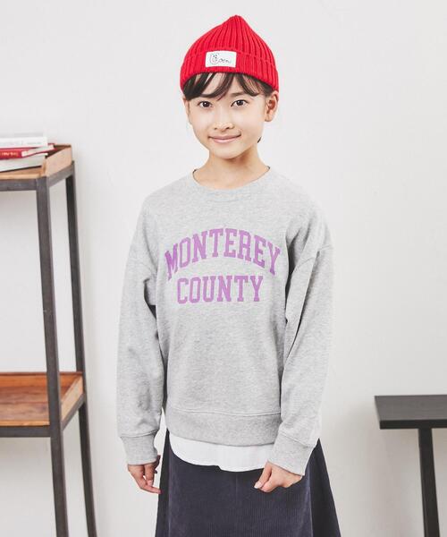 coen(コーエン)の「ミニ裏毛フェイクレイヤードカレッジスウェット(スウェット・キッズ・グレー/ブラック・110/120/140/130/150/100)」の10枚目の写真