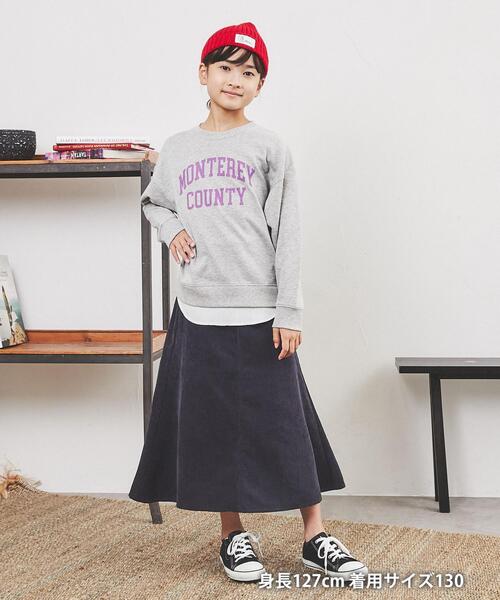 coen(コーエン)の「ミニ裏毛フェイクレイヤードカレッジスウェット(スウェット・キッズ・グレー/ブラック・110/120/140/130/150/100)」の11枚目の写真
