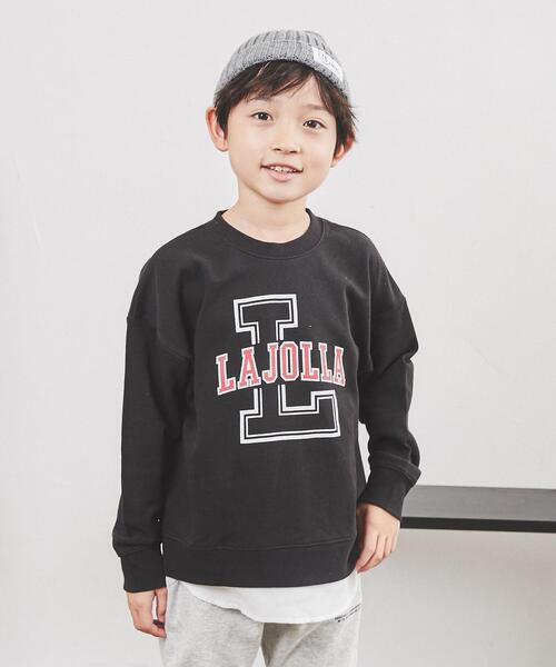 coen(コーエン)の「ミニ裏毛フェイクレイヤードカレッジスウェット(スウェット・キッズ・グレー/ブラック・110/120/140/130/150/100)」の14枚目の写真