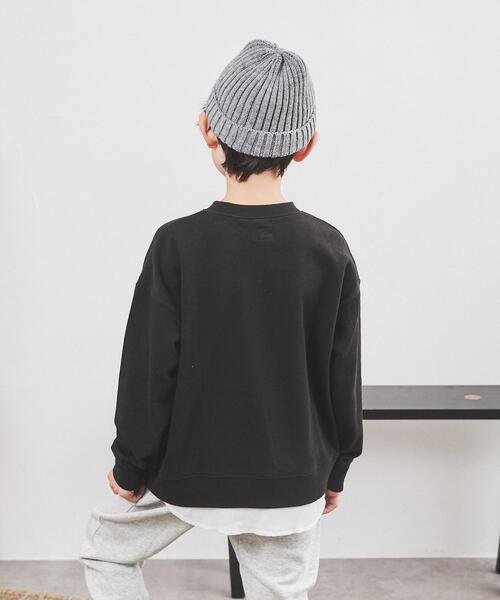coen(コーエン)の「ミニ裏毛フェイクレイヤードカレッジスウェット(スウェット・キッズ・グレー/ブラック・110/120/140/130/150/100)」の16枚目の写真