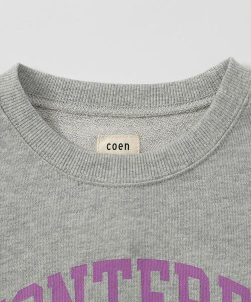 coen(コーエン)の「ミニ裏毛フェイクレイヤードカレッジスウェット(スウェット・キッズ・グレー/ブラック・110/120/140/130/150/100)」の19枚目の写真