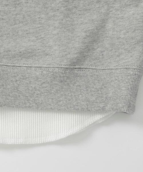 coen(コーエン)の「ミニ裏毛フェイクレイヤードカレッジスウェット(スウェット・キッズ・グレー/ブラック・110/120/140/130/150/100)」の21枚目の写真