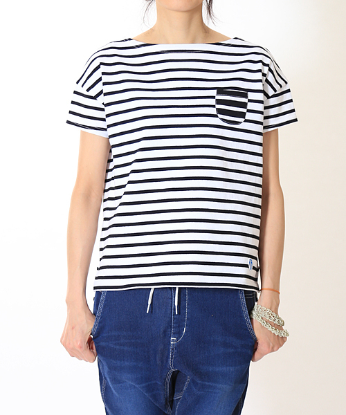 ORCIVAL（オーシバル）の「Emblem Pocket Tee (ORCIVAL)（Tシャツ/カットソー・レディース・ブラック/グレー/サックスブルー・FREE）」の4枚目の写真