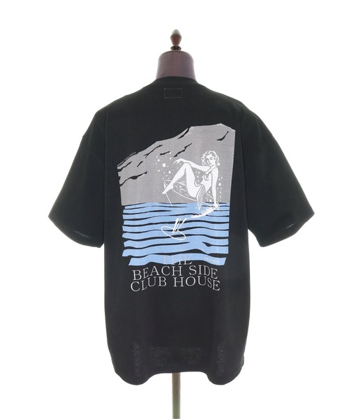 elephant TRIBAL fabrics（エレファントトライバルファブリックス）の「elephant TRIBAL fabrics Fiction Fat T-SH（Tシャツ/カットソー・メンズ・ホワイト/ブラック/サックスブルー・SMALL/MEDIUM）」の4枚目の写真