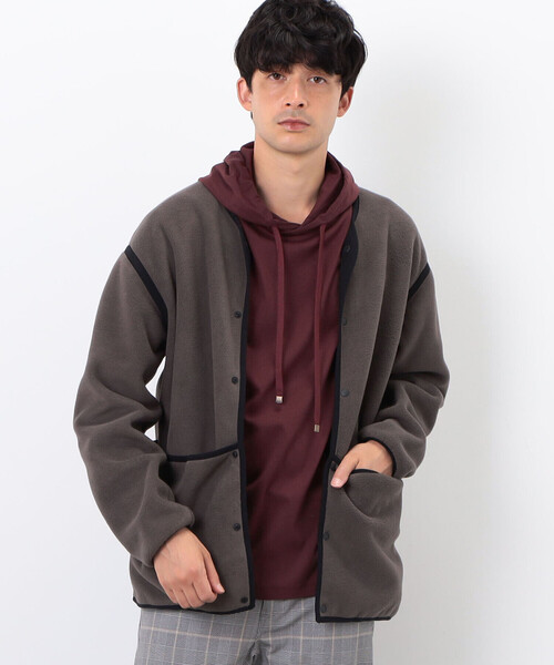 COMME CA COMMUNE(コムサコミューン)の「【ウォッシャブル】リバーシブル フリース カーディガン(カーディガン/ボレロ・メンズ・グレイッシュベージュ/グリーン・FREE)」の17枚目の写真