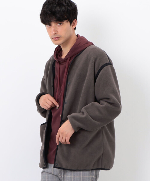 COMME CA COMMUNE(コムサコミューン)の「【ウォッシャブル】リバーシブル フリース カーディガン(カーディガン/ボレロ・メンズ・グレイッシュベージュ/グリーン・FREE)」の9枚目の写真