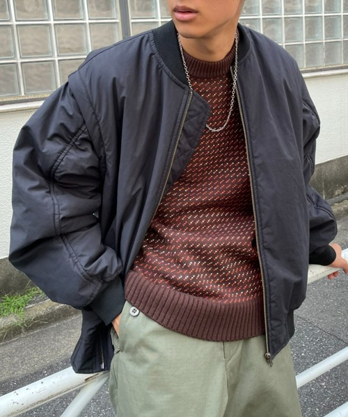 CIAOPANIC(チャオパニック)の「バーズアイプルオーバー(ニット/セーター・メンズ・ブラウン/ネイビー/ブラック・MEDIUM/LARGE)」の4枚目の写真