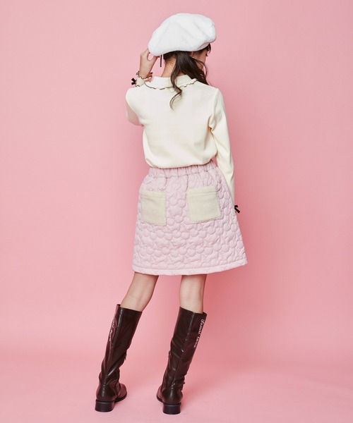 JENNI（ジェニィ）の「フェイクファーベレー（ハンチング/ベレー帽・キッズ・ベージュ/レオパード/オフホワイト・54cm/56cm）」の4枚目の写真