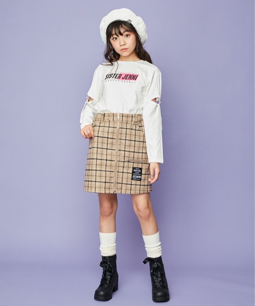 JENNI（ジェニィ）の「フェイクファーベレー（ハンチング/ベレー帽・キッズ・ベージュ/レオパード/オフホワイト・54cm/56cm）」の19枚目の写真