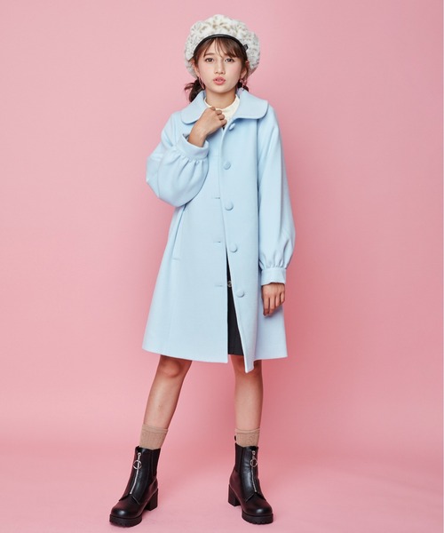 JENNI（ジェニィ）の「フェイクファーベレー（ハンチング/ベレー帽・キッズ・ベージュ/レオパード/オフホワイト・54cm/56cm）」の8枚目の写真