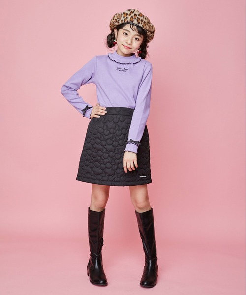 JENNI（ジェニィ）の「フェイクファーベレー（ハンチング/ベレー帽・キッズ・ベージュ/レオパード/オフホワイト・54cm/56cm）」の5枚目の写真