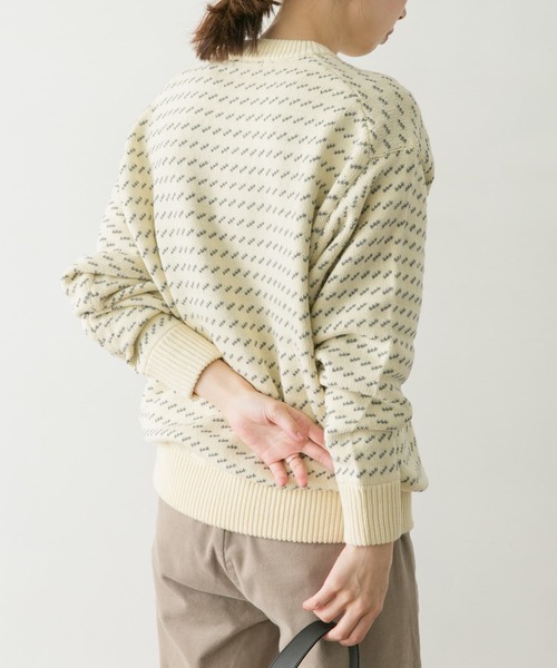 URBAN RESEARCH DOORS（アーバンリサーチドアーズ）の「『ユニセックス』バーズアイクルーネックニット（ニット/セーター・メンズ・ブルー系その他/ホワイト系その他/ブラウン系その他/ブラック系その他・SMALL/MEDIUM/LARGE）」の10枚目の写真