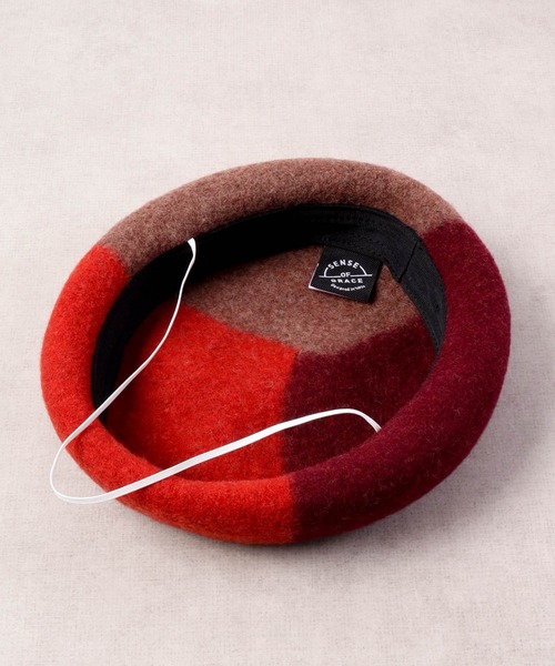 Sense of Grace（センスオブグレース）の「SENSE OF GRACE MELODY BERET KIDS 配色ウール ベレー帽 キッズ（ハンチング/ベレー帽・キッズ・ネイビー/オレンジ/アイボリー・FREE）」の10枚目の写真