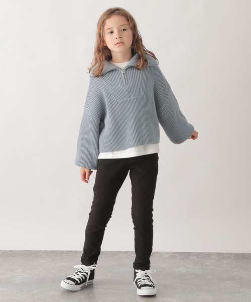 GLOBAL WORK(グローバルワーク)の「ハーフZIPニットプルオーバ/ 295087(ニット/セーター・キッズ・オフホワイト/スカイブルー・140cm/150cm/100cm/120cm/160cm/110cm/130cm)」の3枚目の写真