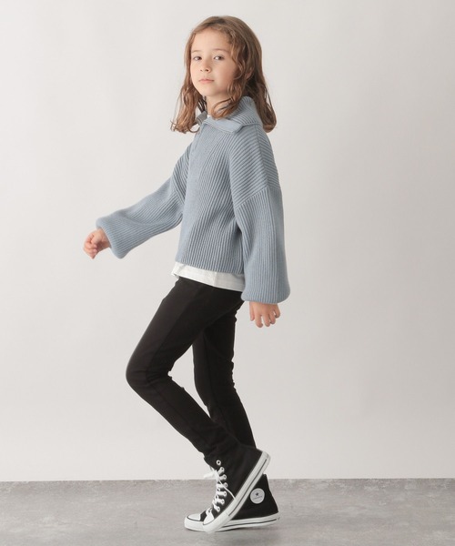 GLOBAL WORK(グローバルワーク)の「ハーフZIPニットプルオーバ/ 295087(ニット/セーター・キッズ・オフホワイト/スカイブルー・140cm/150cm/100cm/120cm/160cm/110cm/130cm)」の4枚目の写真