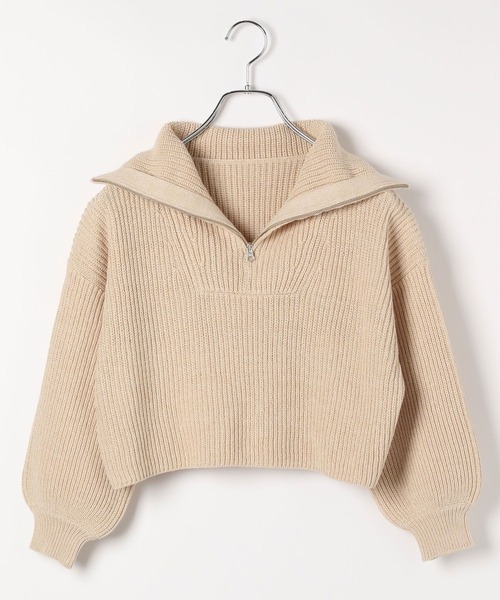 GLOBAL WORK(グローバルワーク)の「ハーフZIPニットプルオーバ/ 295087(ニット/セーター・キッズ・オフホワイト/スカイブルー・140cm/150cm/100cm/120cm/160cm/110cm/130cm)」の8枚目の写真