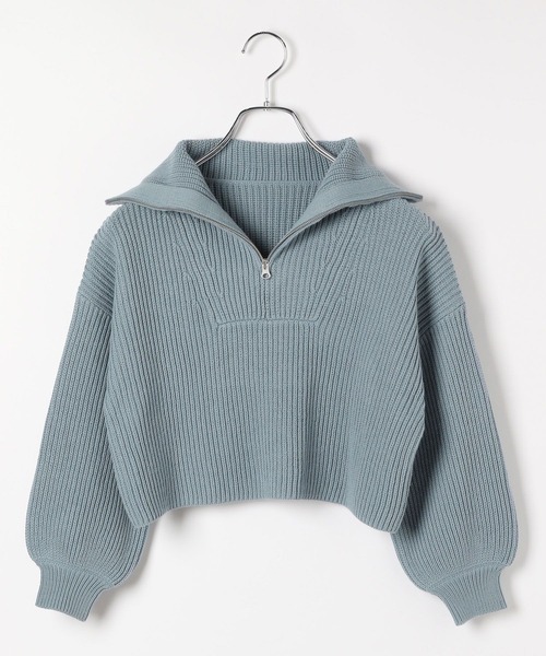 GLOBAL WORK(グローバルワーク)の「ハーフZIPニットプルオーバ/ 295087(ニット/セーター・キッズ・オフホワイト/スカイブルー・140cm/150cm/100cm/120cm/160cm/110cm/130cm)」の9枚目の写真