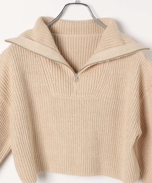 GLOBAL WORK(グローバルワーク)の「ハーフZIPニットプルオーバ/ 295087(ニット/セーター・キッズ・オフホワイト/スカイブルー・140cm/150cm/100cm/120cm/160cm/110cm/130cm)」の11枚目の写真