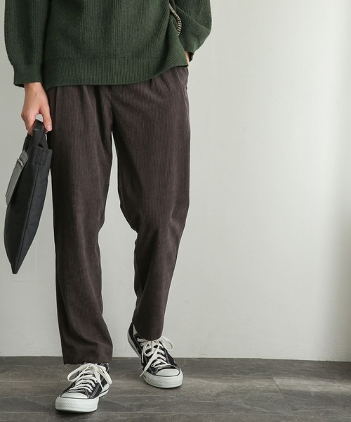 SENSE OF PLACE by URBAN RESEARCH（センスオブプレイスバイアーバンリサーチ）の「コーデュロイタックテーパードパンツ（その他パンツ・メンズ・ブラウン/オリーブ/ブルー/ブラック・LARGE/MEDIUM）」の21枚目の写真