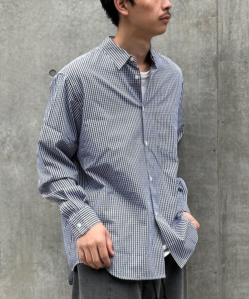 CIAOPANIC(チャオパニック)の「【ZOZO限定】ワイドシルエットシャツ(シャツ/ブラウス・メンズ・ネイビー/ブルー/ブラック/グレー/パープル・M/XL/XS/L/S)」の4枚目の写真