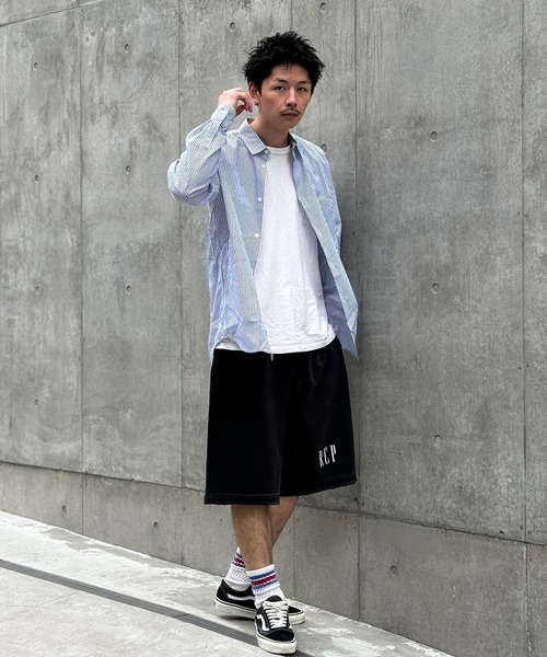 CIAOPANIC(チャオパニック)の「【ZOZO限定】ワイドシルエットシャツ(シャツ/ブラウス・メンズ・ネイビー/ブルー/ブラック/グレー/パープル・M/XL/XS/L/S)」の9枚目の写真