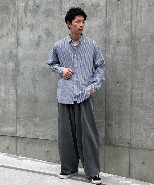 CIAOPANIC(チャオパニック)の「【ZOZO限定】ワイドシルエットシャツ(シャツ/ブラウス・メンズ・ネイビー/ブルー/ブラック/グレー/パープル・M/XL/XS/L/S)」の22枚目の写真