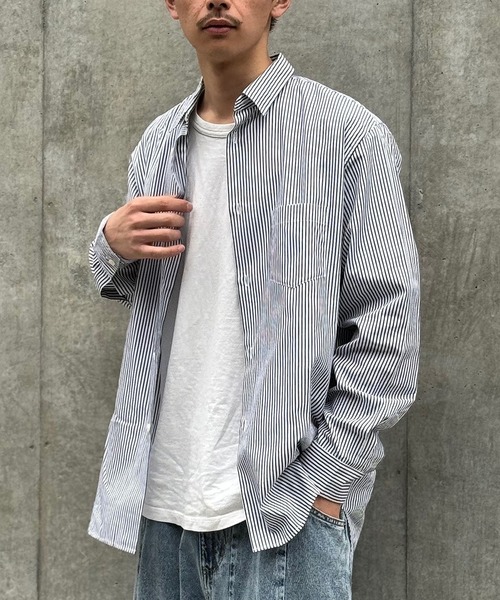 CIAOPANIC(チャオパニック)の「【ZOZO限定】ワイドシルエットシャツ(シャツ/ブラウス・メンズ・ネイビー/ブルー/ブラック/グレー/パープル・M/XL/XS/L/S)」の11枚目の写真