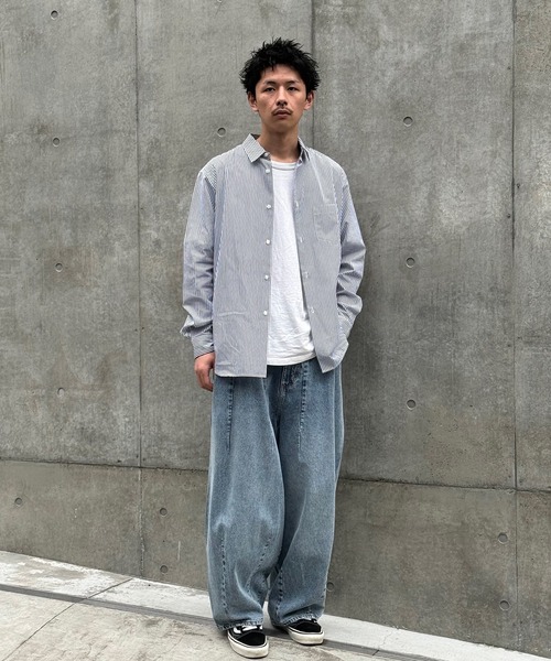CIAOPANIC(チャオパニック)の「【ZOZO限定】ワイドシルエットシャツ(シャツ/ブラウス・メンズ・ネイビー/ブルー/ブラック/グレー/パープル・M/XL/XS/L/S)」の14枚目の写真