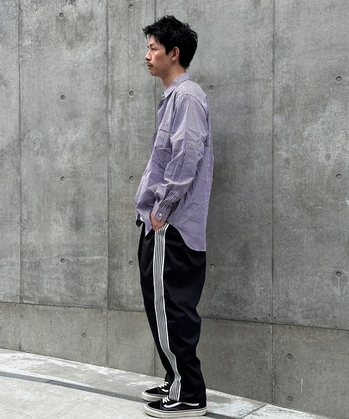 CIAOPANIC(チャオパニック)の「【ZOZO限定】ワイドシルエットシャツ(シャツ/ブラウス・メンズ・ネイビー/ブルー/ブラック/グレー/パープル・M/XL/XS/L/S)」の7枚目の写真